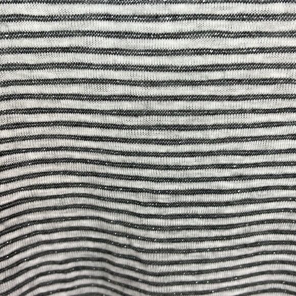 Loft Long Sleeve Striped Sparkle Tee Size Small - Picture 6 of 6